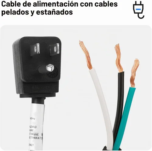 Vista 5 de Kit de instalación universal para lavavajillas: manguera de entrada de acero inoxidable de 6 pies + manguera de drenaje de 6 pies con cable