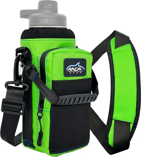 Vista 13 de Arca Gear Hydro Carrier - Bolsa pequeña de 32 onzas para botella de agua aislada con asa de transporte, correa para el hombro, cartera y dos bolsas