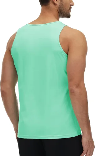 Vista 3 de TACVASEN Camisetas sin mangas para hombre, con UPF 50+, de secado rápido, ligeras, para correr, FPS