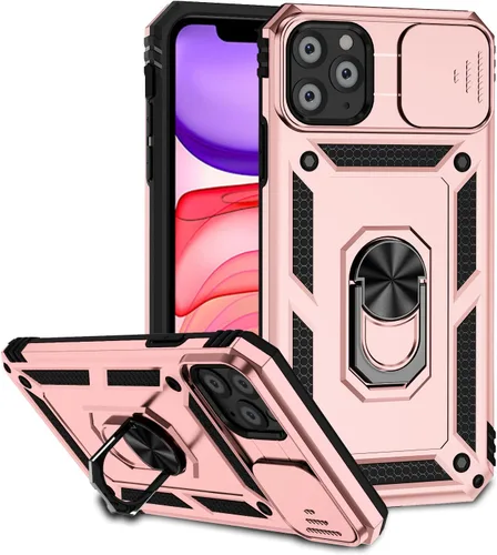 Vista 12 de Funda magnética compatible con iPhone 11 Pro Max de 6.5 pulgadas, funda magnética para iPhone 11 Pro Max con cubierta de cámara y soporte de grado