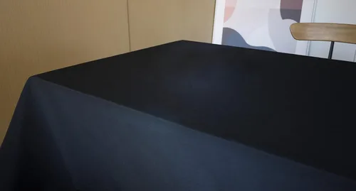 Vista 7 de Paquete de 2 manteles cuadrados, 52 x 52 pulgadas, lavable y reutilizable, color negro, con borde dobladillo, para mesa de tarjetas, cocina, cena