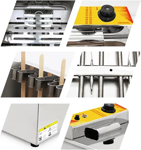 Vista 3 de Freidora comercial, 12L Queso automático Perro caliente Salchicha Parrilla Estufa Freidora, Freidora eléctrica de gran capacidad de 12L
