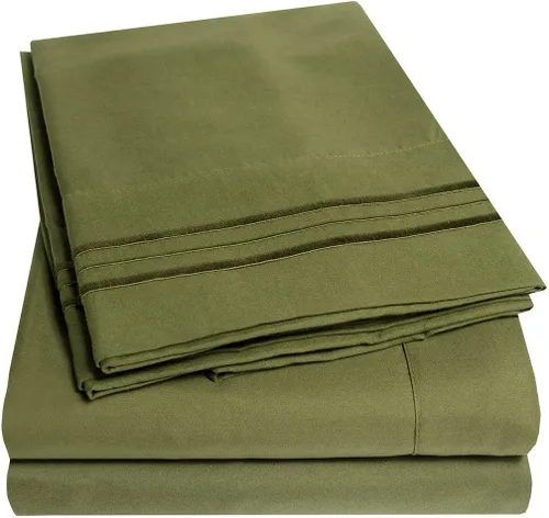 Vista 3 de El hilo Store Company 100% algodón egipcio 800 hilos 4 Piece Hoja Sets – (1 hoja plana, 1 sábana bajera ajustable y 2 fundas de almohada)