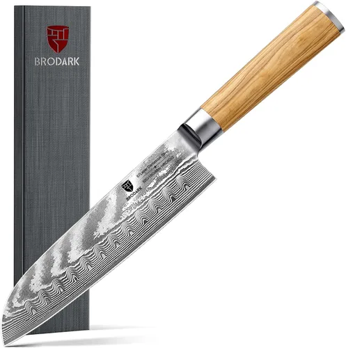 Vista 7 de Cuchillo de pelar de Damasco de 5.5 pulgadas: cuchillo profesional japonés con mango de madera de olivo, cuchillo para tallar frutas ultra afilado