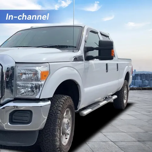 Vista 5 de Viseras de ventana para canal para Ford F250 F350 F450 F550 Super Duty de 1999-2016, despeje de viento para ventana lateral para 99-16 F-250 F-350