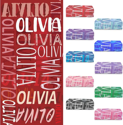 Vista 24 de Toallas de playa personalizadas con nombre para niños y adultos, toallas de viaje personalizadas de microfibra para baño y piscina