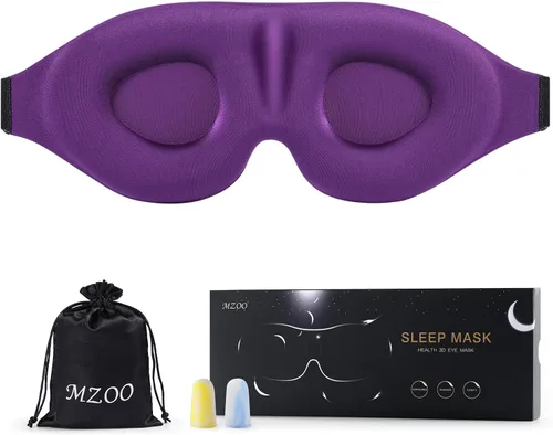 Vista 9 de Máscara de ojos para dormir para hombres y mujeres, paquete de 2 antifaz contorneada 3D para dormir y vendar los ojos, máscara de sueño nocturna