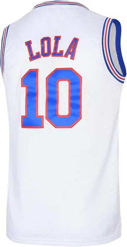 Vista 2 de Lola Jersey #10 Cosplay Movie Jerseys para fiesta de hip hop de los años 90 para hombresmujeres camiseta de baloncesto