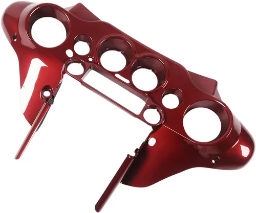 Vista 4 de Carenado interior delantero rojo Batwing compatible con Harley Touring Street Glide Electra Glide FLHT FLHTC 1996-2013