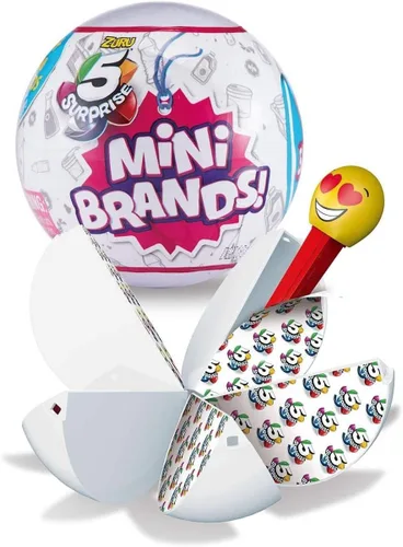 Vista 8 de 5-Surprise Mini Brands - Pelota de cápsula coleccionable de ZURU - Paquete de 3 bolas