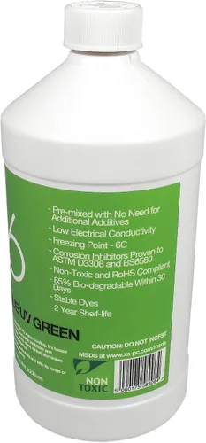 Vista 2 de XSPC EC6 - Refrigerante para PC de alto rendimiento, opaco, 33.8 fl oz, verde UV Verde UV opaco