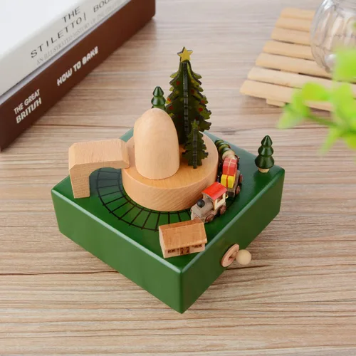 Vista 4 de Takefuns caja musical de madera, juguete, decoración, regalo de cumpleaños para niños