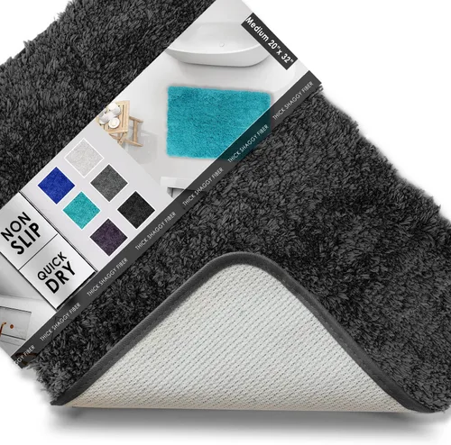 Vista 6 de Clara Clark Alfombras de baño, alfombras de baño ultra suaves y peludas - tapetes de baño para baño, lavable a máquina, base antideslizante de goma