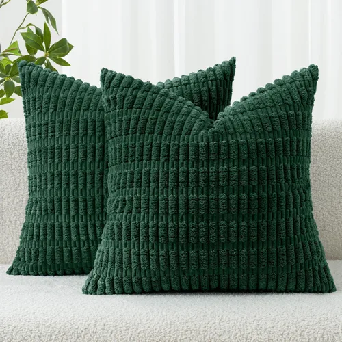 Vista 52 de MIULEE - Paquete de 2 fundas de cojín decorativas de corduroy, modernas y boho, suaves, con rayas, decoración del hogar, sofá, sala de estar, sillón
