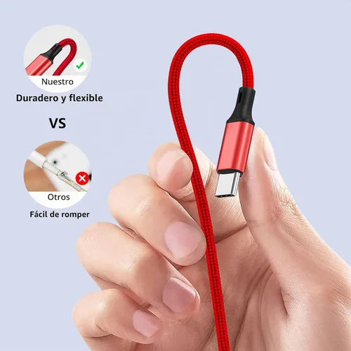 Vista 2 de Travel Essentials - Cargador de iWatch y iPhone 4 en 1, cable de carga múltiple para Apple Watch, USB C, micro nailon, compatible con iWatch