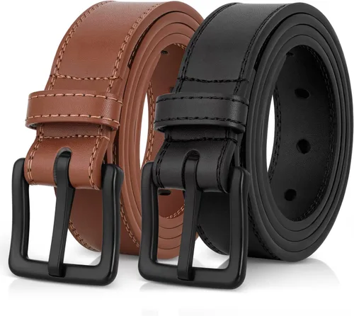 Vista 7 de ITAY Cinturón sin metal hipoalergénico de cuero TSA, cinturón para hombre sin níquel, cinturón no metálico, cinturones TSA resistentes para Beige