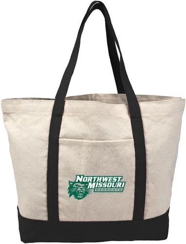 Vista 50 de Campus Lab Bolsa de lona con logotipo primario colegiado con bolsillo externo, bolsa de hombro reutilizable para ir de compras, playa Águilas A&m