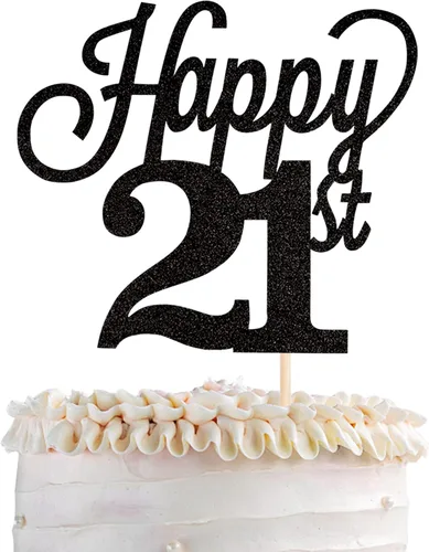 Vista 23 de 1 paquete de decoración para pastel de 12 años, purpurina negra número 12, doce cumpleaños, decoración para felicitaciones a 12 años de edad, 12