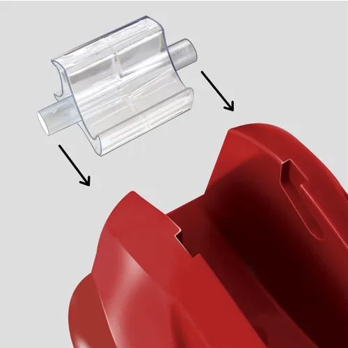 Vista 7 de Acrimet Dispensador de cinta de escritorio prémium con base antideslizante (resistente) (color rojo)