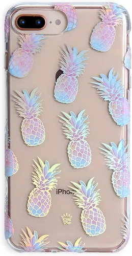 Vista 8 de VELVET CAVIAR Funda brillante iridiscente para iPhone 8 Plus/iPhone 7 Plus, funda protectora estética para mujer (cuarzo ópalo azul)