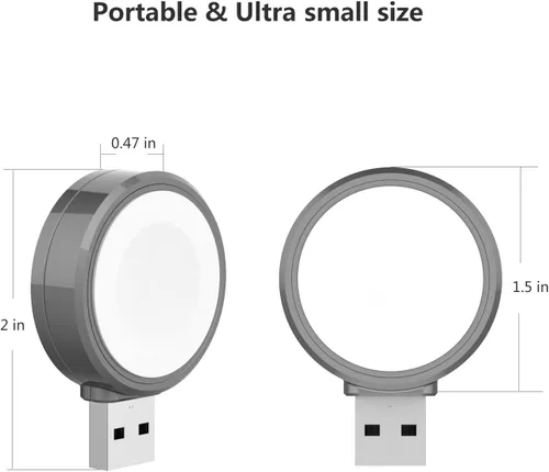 Vista 7 de XWIN Cargador portátil para Apple Watch, carga inalámbrica inalámbrica con certificación MFi, cargador de viaje magnético compatible con Apple Watch