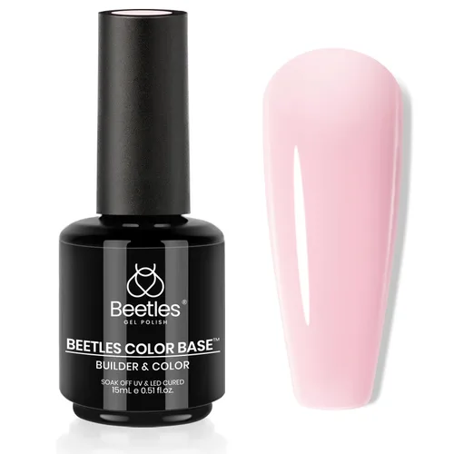 Vista 23 de Beetles - Esmalte de uñas en gel base color nude, 15 ml, base de goma 5 en 1, marrón neutro claro, punta francesa, esmalte de uñas en gel Base