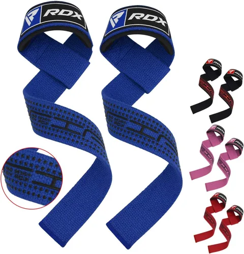 Vista 12 de RDX - Correas de elevación para levantamiento de pesas – Correa de muñeca de gimnasio resistente 100% algodón con acolchado de neopreno de 5 mm