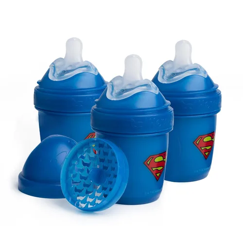 Vista 10 de Batman DC Comics - Herobility - Biberones dobles anticólicos para bebé – 5 fl oz/140ml – paquete de 3