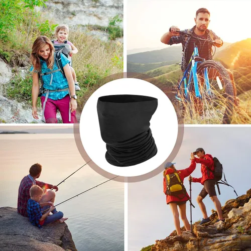 Vista 7 de MoKo Polainas de máscara facial, bandana multifuncional, diadema para mujeres y hombres, bufanda para el cuello para ciclismo al aire libre, moto