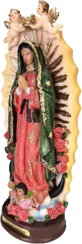 Vista 2 de Virgen DE Guadalupe - Figura religiosa de estatua de 9 pulgadas