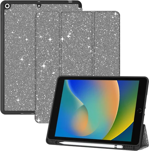 Vista 20 de Compatible con iPad de 10.2 pulgadas, Funda de 9ª/8ª/7ª Generación (2021/2020/2019) con Soporte para Lápiz/Parte Trasera de TPU Suave con Función