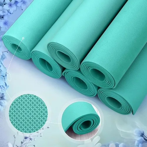Vista 3 de Timgle Paquete de 6 alfombrillas de yoga antideslizantes a granel para ejercicio, esterilla de yoga gruesa, antideslizante, resistente a desgarros