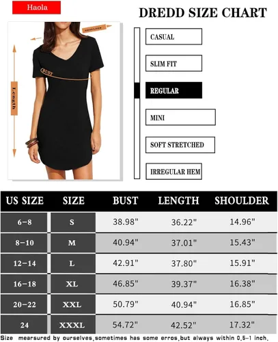 Vista 2 de Haola Vestido corto casual de manga corta con cuello en V profundo para mujer