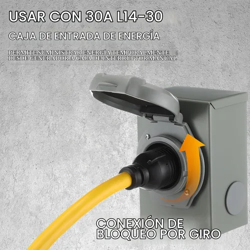 Vista 5 de Kanayu Cable adaptador de interruptor de transferencia de generador NEMA TT
