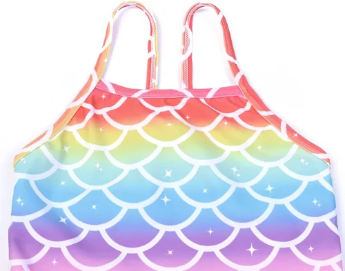 Vista 3 de Jxstar Trajes de baño de una pieza para niñas con falda con volantes