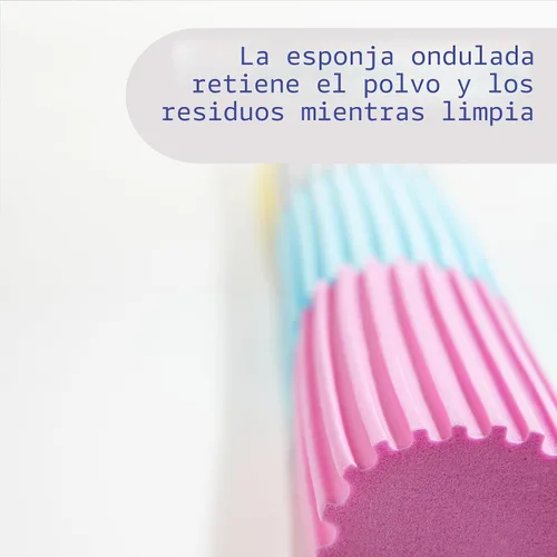 Vista 3 de Scrub Daddy Plumero húmedo, plumeros multiusos para limpieza, herramienta de limpieza de persianas venecianas y de madera, esponja de polvo húmedo