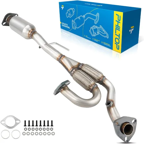 Vista 37 de PHILTOP Convertidor Catalítico de Ajuste Directo para Murano 2009 2010 2011 2012 2013 2014 3.5L, Cáscara de Acero Inoxidable Aluminio 203-1010