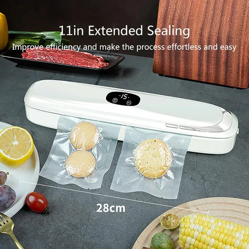 Vista 3 de Máquina selladora al vacío con bloqueo de frescura 5X, imprescindible para cocina portátil para Sous Vide, almacenamiento en congelador y diseño