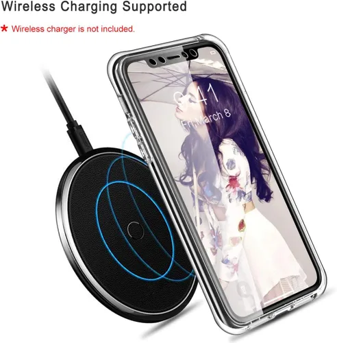 Vista 3 de BAISRKE Funda para iPhone 11 Pro Max, [Protector de pantalla integrado] Carcasa protectora de doble capa de cuerpo completo a prueba de golpes