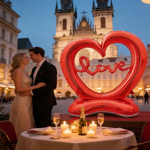 Vista 8 de Soochat Globo gigante de corazón para el día de San Valentín, globos de papel de aluminio, aniversario, boda, día de San Valentín, cumpleaños