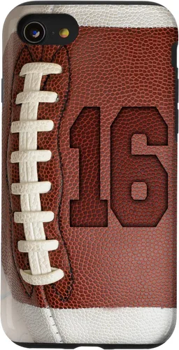 Vista 18 de iPhone 16 Football Fan #16 Jersey No 16 Football Lover Phone Case Gift Case