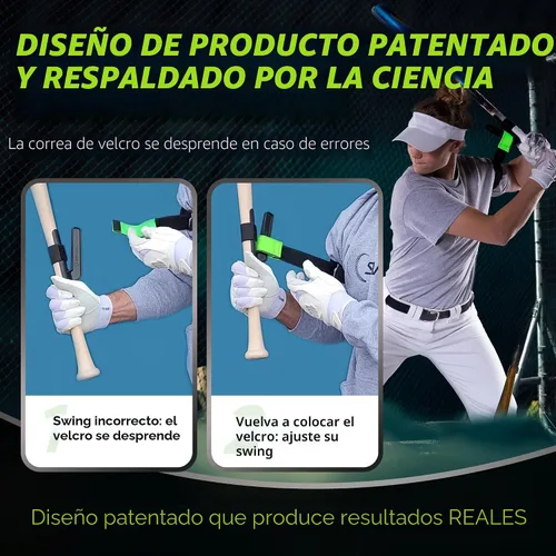 Vista 5 de Swingrail - Ayuda de entrenamiento para bateo de béisbol/sóftbol - Equipo para bateo y golpeo