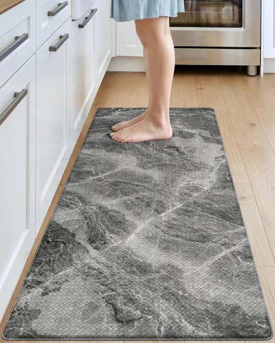 Vista 11 de DEXI Alfombrillas de cocina acolchadas antifatiga 23 x 86 pulgadas, color Azul