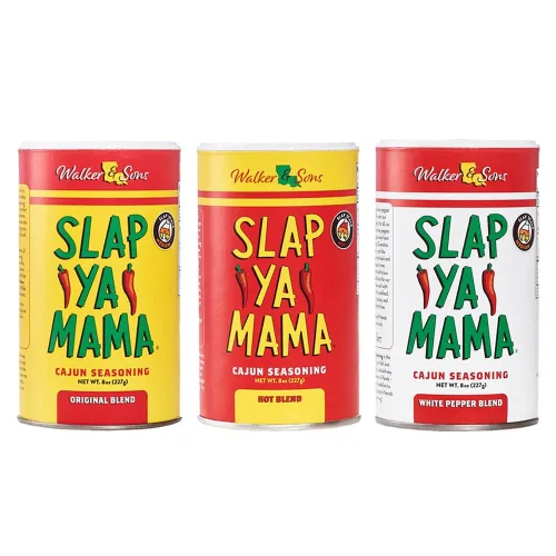 Vista 10 de Slap Ya Mama Condimento cajún estilo Louisiana, mezcla caliente, sin MSG y Kosher, lata de 8 onzas