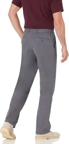 Vista 4 de Tienda Essentials Pantalón chino de corte clásico, resistente a las arrugas, sin pinzas, para hombre (disponible en tallas grandes y altas)