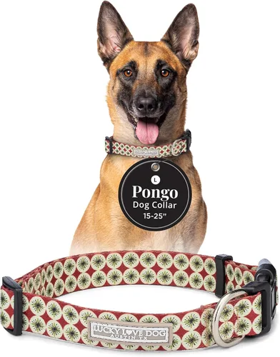 Vista 34 de Lucky Love Dog - Collar de perro ajustable con hebilla de fácil clic para los pequeños, duradero y cómodo para perros machos y hembras, collar