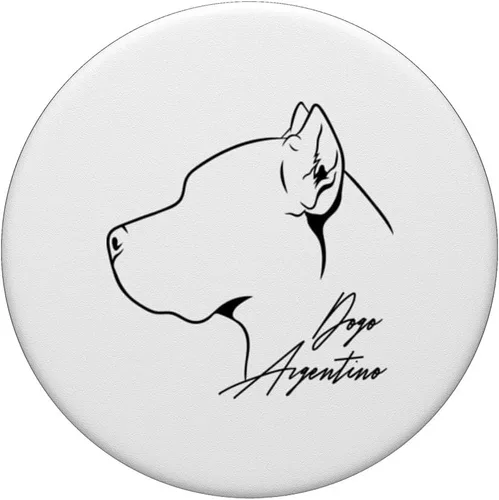 Vista 3 de Funny proud Dogo Argentino profile dog mom dog PopSockets Standard PopGrip