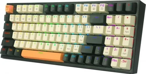 Vista 4 de Redragon - Teclado mecánico con cable para juegos con retroiluminación RGB, 94 teclas, edición de macros programable, teclado numérico