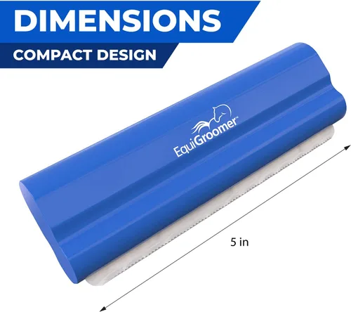 Vista 3 de EasyGroomer - Cepillo para quitar pelaje para perros y gatos, herramienta azul para mascotas grandes y pequeñas, elimina la suciedad, el pelo