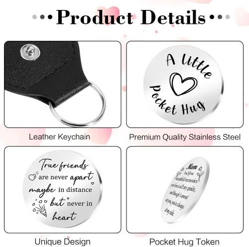 Vista 2 de STARKET Regalos de Navidad para Mujeres y Hombres, Ficha de Abrazo de Bolsillo, Ficha de Graduación 2026, Regalo del Día de San Valentín para Él